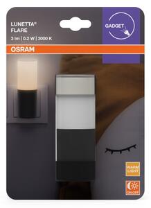 Osram - Lampă de veghe LED LUNETTA cu senzor de amurg, LED/0,2W/230V, negru
