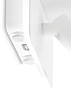 Ideal Lux - Spot LED de perete PIANO, 10W, 230V, CRI 90, USB, alb