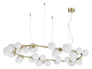 Ideal Lux - Lustra LED suspendată pe cablu PERLAGE 30xG9/3W/230V 143 cm auriu/alb