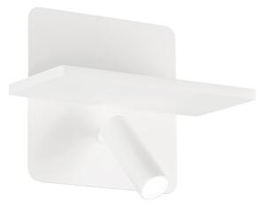 Ideal Lux - Spot LED de perete PIANO, 10W, 230V, CRI 90, USB, alb