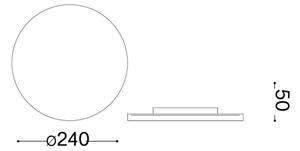 Ideal Lux - Aplica de exterior LED PUNTO LED/12W/230V CRI, diam. 24 cm, IP54, negru