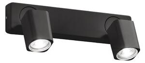 Ideal Lux - Spot LED de perete RUDY, 2x GU10, 7W, 230V, CRI 90, negru