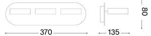 Ideal Lux - Aplica spot de perete OBY 3xLED/6W/230V CRI 90 alb