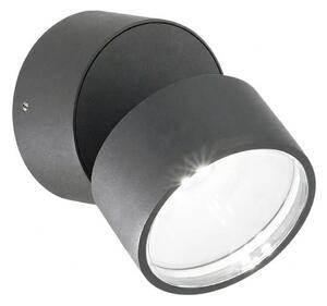 Ideal Lux OMEGA LED - Aplică de perete pentru exterior, 7W, 230V, CRI 90, IP54, antracit