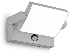 Ideal Lux - Aplică LED de exterior cu senzor SWIPE LED/21W/230V CRI90 IP54 gri