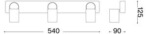 Ideal Lux - Spot LED RUDY 3xGU10/7W/230V CRI 90 negru