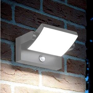 Ideal Lux - Aplică LED de exterior cu senzor SWIPE LED/21W/230V CRI90 IP54 gri