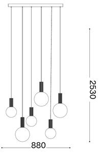 Ideal Lux - Candelabru LED suspendat pe cablu ODEON LED/39W/230V CRI 90 bej/alb