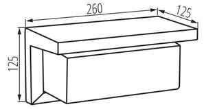 Kanlux 45816 - Aplica de perete pentru exterior LERTO 1xE27/15W/230V IP54 neagră