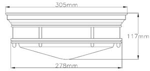 Quintiesse QN-HADRIAN-FS-BR-OPAL - Corp de iluminat exterior HADRIAN, 2xE27/40W/230V, IP44, bronz