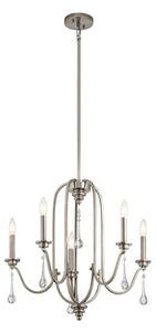 Quintiesse QN-KARLEE5 - Candelabru pe tijă KARLEE 5xE14/60W/230V crom mat