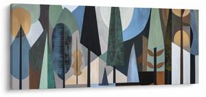 Tablou - Abstracție geometrică naturală II. (120x50 cm)
