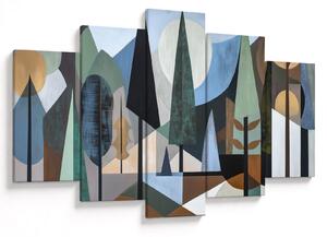 Tablou - Abstracție geometrică naturală II. (150x105 cm)