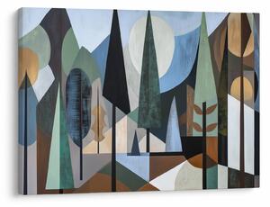 Tablou - Abstracție geometrică naturală II. (70x50 cm)