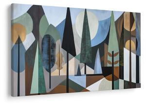 Tablou - Abstracție geometrică naturală II. (90x60 cm)