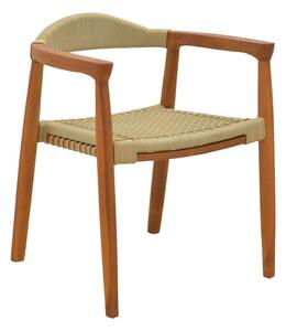 Fotoliu Ganny Boho, Pako World, Lemn de tec, Natural, 61x58x71 cm