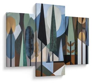 Tablou - Abstracție geometrică naturală II. (90x60 cm)