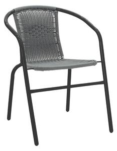 Fotoliu de Gradina Model Obbi, Gri/Negru, 54x56x73 cm