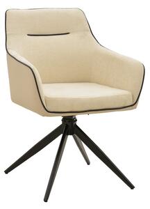 Fotoliu rotativ Debra, Pako World, Textil, Bej 64x60x83 cm