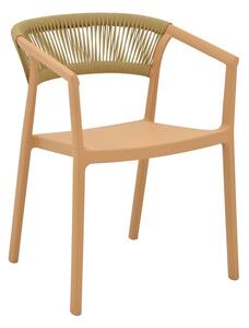 Fotoliu de grădină Model Sillia, Cappuccino/Bej, 55x52x74.5 cm