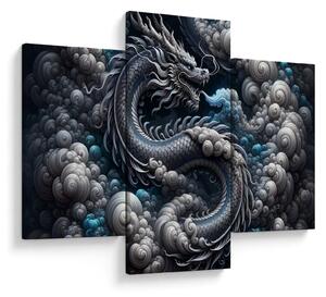 Tablou – Dragon în fum (90x60 cm)