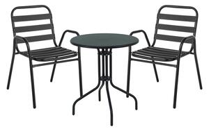 Masa dining Vergo-Sussie, Pako World, Metal , Negru, 60x60x70 cm