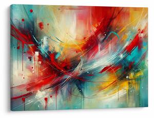 Tablou – Abstracție cu roșu (70x50 cm)