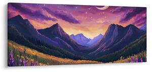 Tablou - Peisaj violet (120x50 cm)