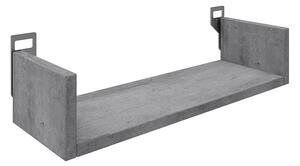 Raft de perete Derva, Pako World, Gri ciment, 45x15x10 cm