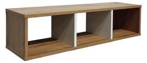 Raft de perete Flevior, Pako World, Alb-Sonoma, 90x22x25 cm