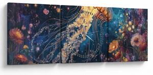 Tablou - Meduză magică (cu ceas) (90x30 cm)