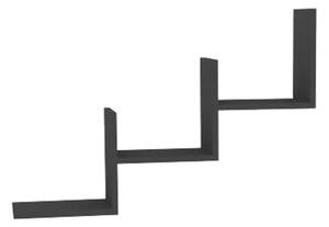Raft de perete Mauer, Pako World, Antracit, 90x19x60 cm