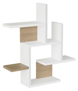 Raft de perete Nogara, Pako World, Alb-Natural, 62x14x66 cm