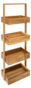 Raft de podea Scarlen, Pako World, Natural, 4 rafturi, 26x16x88 cm