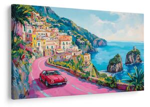 Tablou - Drum roz pe coastă (90x60 cm)