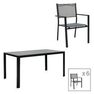 Set de gradina Nares-Moly, Pako World, 7 piese, Negru, Textil