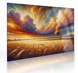 Tablou pe sticlă – Arbore pe câmp (70x50 cm)