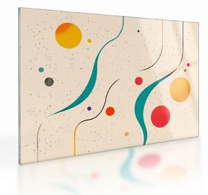 Tablou pe sticlă - Ilustrație colorată minimalistă (70x50 cm)