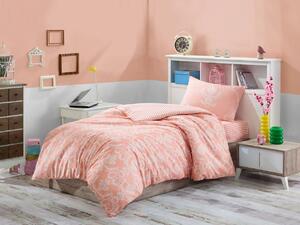 Lenjerie de pat pentru o persoana, 2 piese, 140x200 cm, amestec bumbac, Eponj Home, Pure, roz pudra