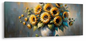 Tablou – Vază cu floarea-soarelui (120x50 cm)