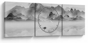 Tablou - Lac japonez (cu ceas) (90x30 cm)