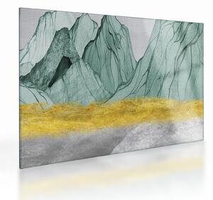 Tablou pe sticlă - Munții Smarald N⁰1 (70x50 cm)