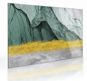 Tablou pe sticlă - Munții Smarald N⁰2 (70x50 cm)