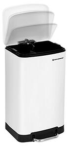 Coș de gunoi cu închidere lentă SLOW, 30L, alb SongmicsHome
