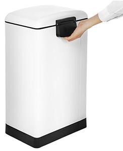 Coș de gunoi cu închidere lentă SLOW, 30L, alb SongmicsHome