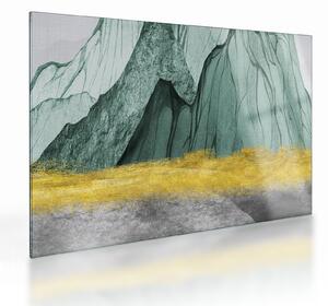Tablou pe sticlă - Munții Smarald N⁰3 (70x50 cm)