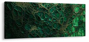 Tablou - Imagine microscopică verde (120x50 cm)