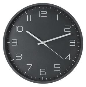 Ceas de perete antracit cu cifre albe 3D, 30 cm, design modern