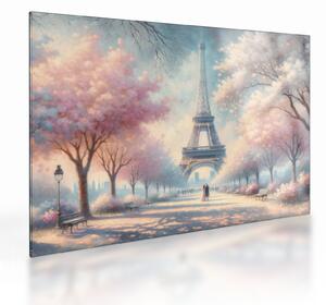 Tablou pe sticlă – Primăvară la Paris (70x50 cm)