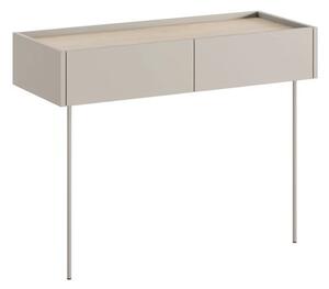 Masa de toaletă cu sertare și picioare metalice Desin 100 cm - cașmir / stejar nagano